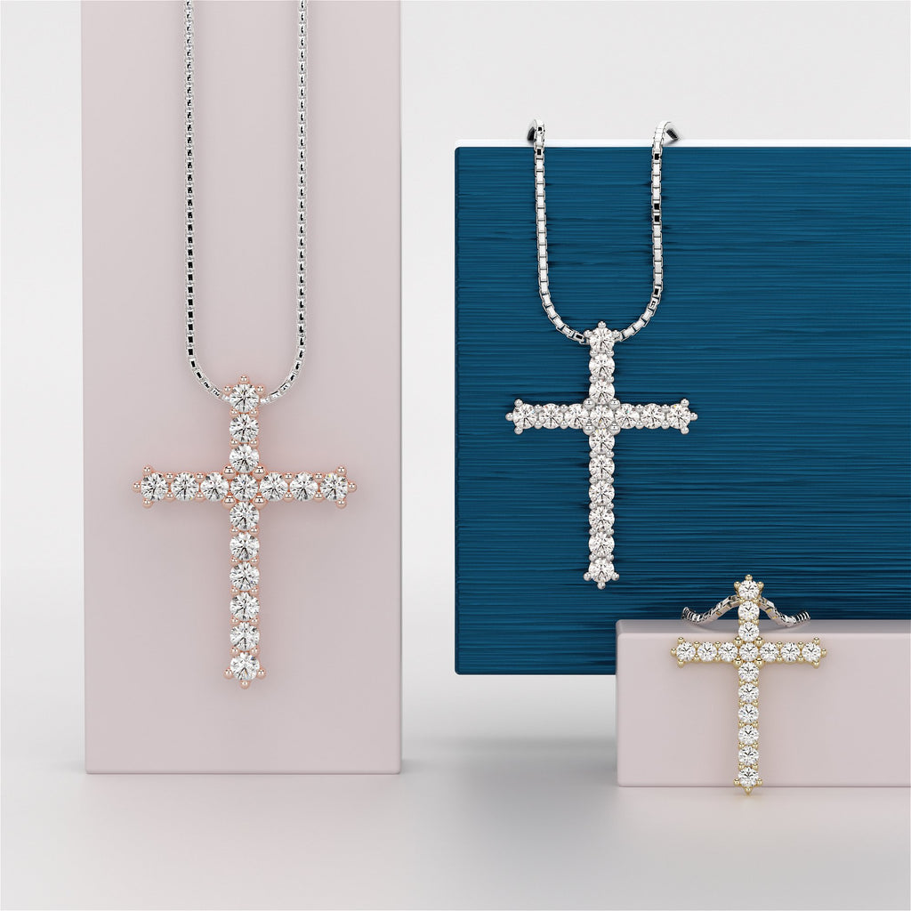 Shine True Diamond Cross Pendants